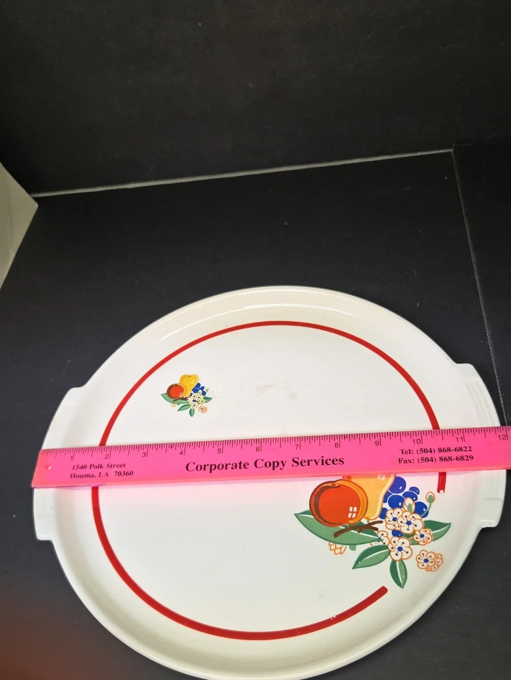 Antique Hostess Ware by Pottery Guild  Platter And Pie Plate